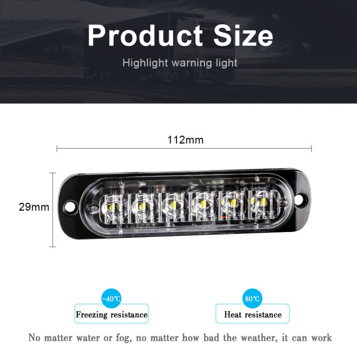 4/6LED%20FLASHING%20LIGHT%20Grille%20Strobe%20light%20led%20strobe%20warning%20light%20emergency%20light%20truck%20accessories%20Trailer%20suv%20lamp%20-%20Image%203