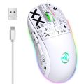 6-Key 2.4G- Wireless Mouse Tri-mode RGB Glowing 12 Lighting Bluetooth-compatible Game TypeC Charging Mouse Rechargeable.