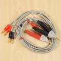 1 pair insulated banana plug clips cable Low Resistance LCR Clip Probe Leads Test Meter Terminal Kelvin New. 