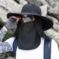 Fashion Summer Sun Hats UV Protection Outdoor Hunting Fishing Sun Cap Wide Brim Breathable Removable Fisherman Hat for Men E9S9. 