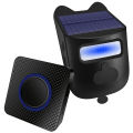 Solar Driveway Alarm Included 2 Receiver 1 Sensor Weatherproof Home Security Alert System For 300m Long Range. 