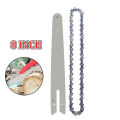 8 Inch Chain Guide Set 45 Knots Electric Chainsaw Chains and Guides for Wood Cutting Chainsaw Parts Replacement Electric Saw Accessory.