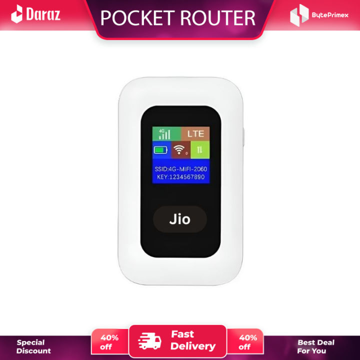 Jio Router Switch Jio 4G+ Pocket Router Advanced Mobile Wi-Fi Hotspot Pocket Router with ...