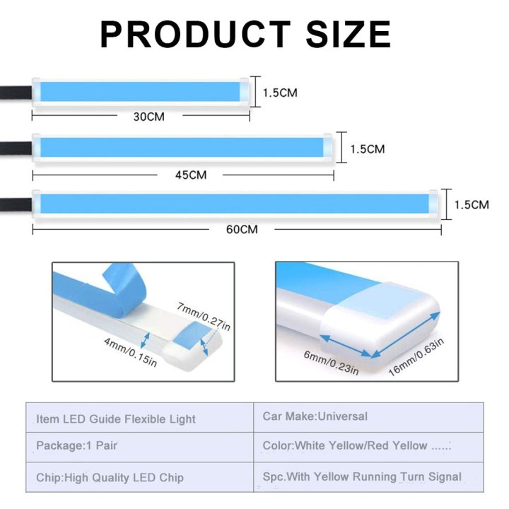 2pcs%20Led%20DRL%20Turn%20Signal%20Light%20Strip%20Flexible%20Waterproof%20Auto%20Headlight%20Surface%20Decorative%20Lamp%20Car%20Daytime%20Running%20lights%2012v%20-%20Image%207