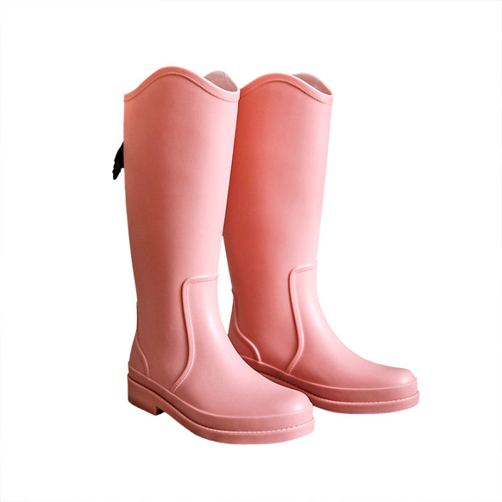 Fashion%20Stocking%20Rain%20Boots%20Women's%20Four%20Seasons%20Waterproof%20Non-Slip%20Rubber%20Shoes%20Thick%20Bottom%20Long%20Tube%20Rain%20Shoes%20Fishing%20Shopping%20Rain%20Boots%20Women's%20Summer%20-%20Image%202