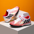 New Children's Football Shoes Boys and Girls Primary School Students Velcro Soccer Shoes Broken Nail Training Shoes Sports Sneakers. 