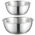 Nax 2Pcs Stainless Steel Bowls Mixing Bowl With Scale Deep Mixing Egg Bowls Non Slip Kitchen Bowl For Baking Salad Cooking. 