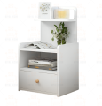 Royal Decor M25 Single Drawer Bed Side Table Nightstand Bedside Table Bedroom Simple Storage Cabinet 60X40X30CM White-Finish.