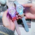 Baby Kids Watches Soft Silicone Cartoon Watch for Girls Boys Rabbit Flash Light Children Wrist Watch Clock reloj infantil.