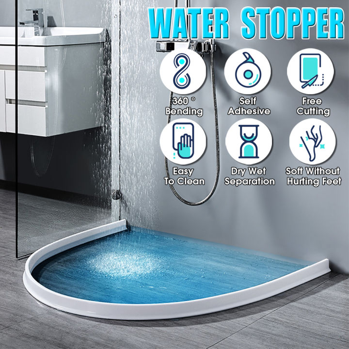 Tool parts 60-200cm Bathroom Kitchen Foldable Water Stopper Silicone Dam Shower Barrier