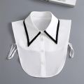 (New)White Lapel Collar Vintage Detachable shirt Collar for Women Bloue weater Fale Collar Lapel Top Neckwear Tie Acceory.