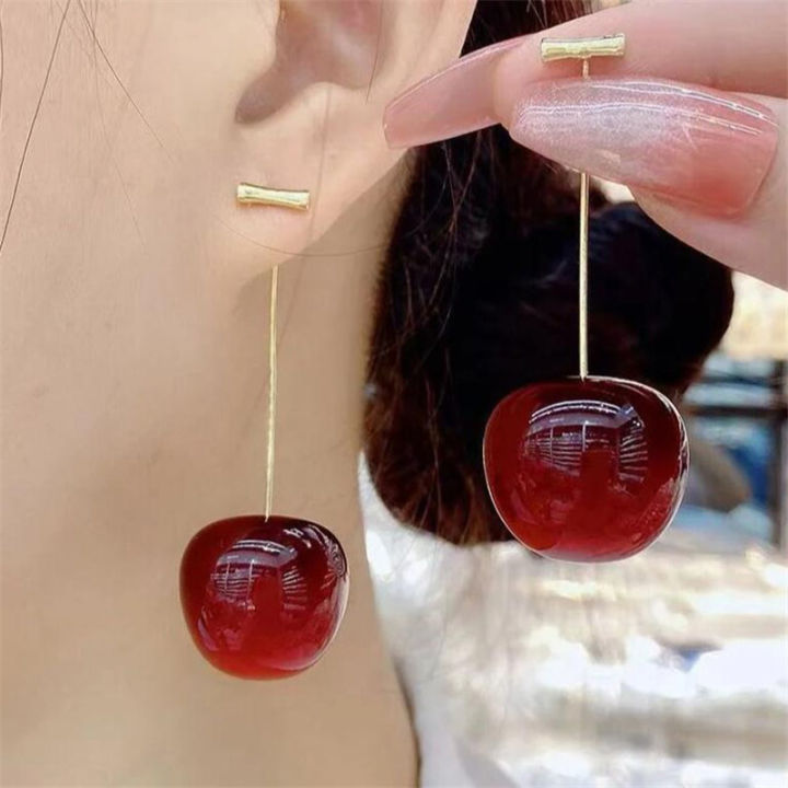 Premium%20Earrings%20With%20Cherry%20Fruit%20Cherry%20Earrings%20GJCUTE%20-%20Image%204