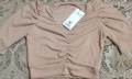 Cotton Crop Top for Women – Short Sleeve, Ribbed Fabric, Soft and Comfortable, Sizes S-XL.