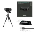 Logitech C922 Pro Stream Webcam, HD 1080p/30fps or HD 720p/60fps Hyperfast Streaming, Stereo Audio, HD light correction, Autofocus, For YouTube, Twitch, XSplit, PC/Mac/Laptop/Macbook/Tablet - Black.