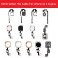 （NEW）Home Button Flex Ribbon Cable Assembly For iPhone 5S SE 6 6s plus black/white/gold/rose gold color cell phone Replacement Parts. 