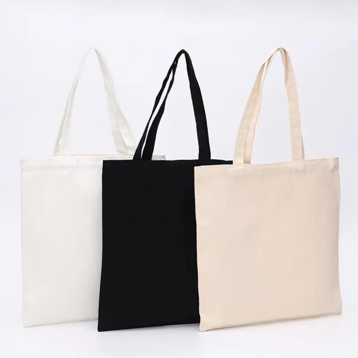 Wholesale 100pcs/lot Custom Print Logo Cheap Reusable Shopping Bags Plain White Black Cotton Canvas Tote Bag With Customized