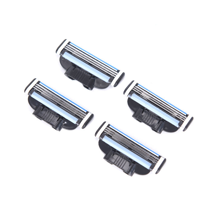 【7Rings Store】4/6pcs/lot Shaver Razor Cassette Shaving for Men 2 Layer Blades(without Razor Handle)
