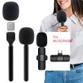 Combo Interview Mic Handle Adopter Microphone Handheld Adapter Foam For Rode Wireless Go go Ii Mic relacart And Wireless Lavalier Microphone k8 Portable Audio Video Record Mini Wireless k8 2.4Ghz Microphone For Android Live Broadcast Gaming mobile Phone.