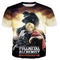 Anime T Shirt Fullmetal Alchemist 3d Printing T-shirt Kids Hip Hop Tops Tees Boys Clothes Short Sleeve Tee Shirt Manga Women Top.