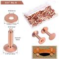 200 Sets Copper Rivets and Burrs Washers Leather Copper Rivet Fastener for Wallets Collars Leather DIY Craft Supplies. 