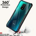 For Xiaomi Redmi Note 9S / Xiaomi Redmi Note 9 Pro / Xiaomi Redmi Note 9 Pro Max / Poco M2 Pro Cushion Back Clear Hybrid Transparent Hard Cover. 