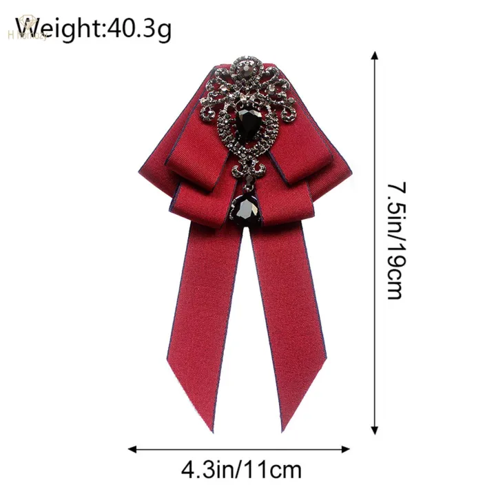 Pre%20Tied%20Bow%20Tie%20Brooch%20Pin%20Retro%20Style,%20with%20Long%20Ribbon%20,%20Adjustable%20,Rhinestone%20Clothing%20Accessories%20Necktie%20for%20Wedding%20Teens%20-%20Image%206