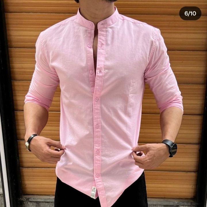 New%20Stylish%20Trendy%20Cotton%20Oxford%20Long%20Sleeve%20Casual%20Shirt%20For%20Men%20-%20Image%202