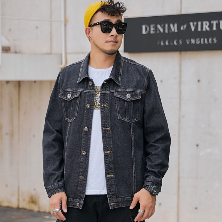 Denim%20Jacket%20Coat%20Men's%20Loose%20American%20Style%20Fat%20plus%20Size%20Denim%20Jacket%20Men%20-%20Image%207