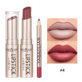 Lipstick Lip Line 2-in-1 Cross Border Lip Liner with Non-stick Cup Long-Lasting Waterproof Matte Lipstick Lipstick Set 12 Colors. 