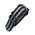 Multicolor Watch Strap Nylon Black Ring Buckle 18mm 20mm 22mm 24mm Striped Waterproof Replace Watch Accessories for Man Women. 