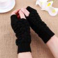 1Pair New Fashion Women Knitted Arm Fingerless Winter Gloves Warmth Long Stretchy Mittens. 