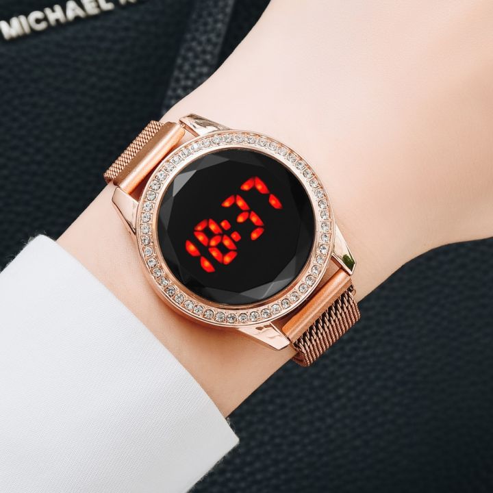 Luxury%20Digital%20Red%20LED%20Watches%20For%20Women%20Magnetic%20Stainless%20Steel%20Belt%20Quartz%20Clock%20Ladies%20Wrist%20Watch%20Fashion%20Business%20Watch%20-%20Image%202