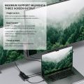 iDsonix USB C HUB Multiport Adapter Triple Display with HDMI 4K 60HZ PD 100W RJ45 SD/TF Type C Docking Station HUB for Laptop PC. 