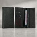 Zays Premium Eco-Friendly Leather Long Wallet for Men, Handmade Slim Compact Wallet 7.4 x 3.7 x 1 Inch, 7 Card Slots, ID Slot, Cash Compartment, 2 Mobile Compartments, Fits Large Smartphones, Luxury Gift Box.