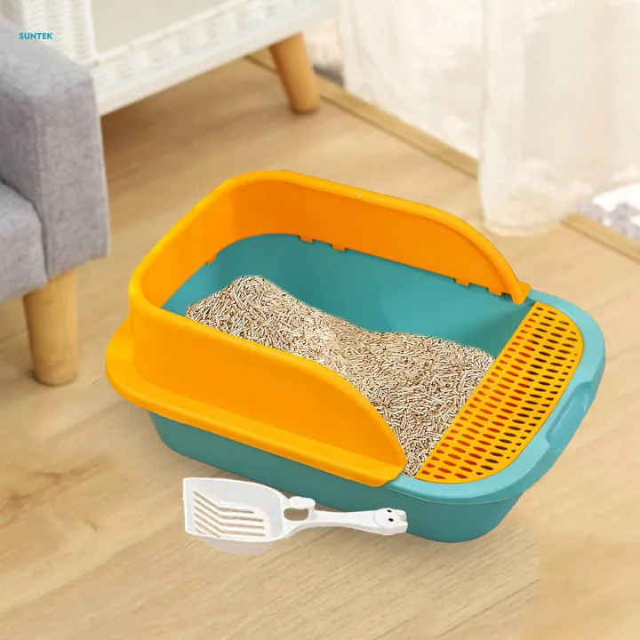 Cat%20Litter%20Boxes%20for%20Indoor%20Cats%20with%20Scatter%20Open%20Air%20Cats%20Litter%20Pan%20Green%20Medium%20-%20Image%204