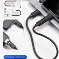 Hoco U86 6 in 1 Multifunctional Phone Charge Cable Kit For iPhone 13 11 12 Pro Max Micro USB Cable Type C Adapter Fast Charger Cable.