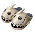 Shark cotton slippers men's 2022 new indoor home winter cute couple home wear slippers women's winter. 