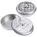 1pcs Stainless Steel Mosquito Coil Box Portable Mosquito Coil Holder. 