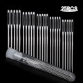 25Pcs/Set Large Eye Stitching Needles Stainless Steel Large Hole Needles 5 Sizes DIY Hand Sewing Needles with Clear Storage Tube.