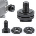 Reinforced 1/4 Inch Screw Adapter with Double Nut for Camera Up Down Lock Screw. 