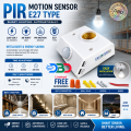 New Motion Sensor Holder E27 - 220 Volt 30 Watt Max. 