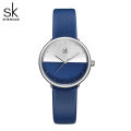 SK couple watch three-needle belt men's and women's pair watch fashion contrast minimalist quartz watch waterproof watch cross-border 9016.