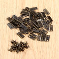 50pcs Mini Small Jewelry Chest Gift Wooden Box Case Furniture Dollhouse Door Hinge with Screw Home 16*13mm. 