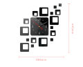 【Special offer】 Creative European 3D Wall Clock Study Diy Square Combination Wall Stickers Quartz Living Room Decoration 1Set. 