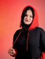 Antik Mahmud Shera Hoodie - Red 'n' Black. 