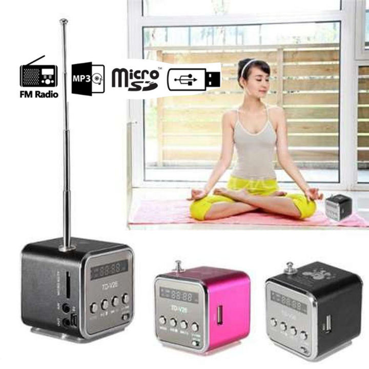 【original-Ready stock+FREE Shipping+COD】Portable Mini SD TF Card Micro USB Stereo Super Bass Speaker MP3/4 Music Player FM Radio