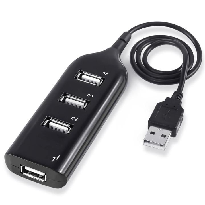 Onvian USB HUB 2.0 Multi USB Port 4 Port Hub USB Splitter High Speed Hub Adapter For PC Laptop Notebook Computer Accessories(Black)