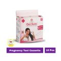 10 Pcs Get Sure Pregnancy Test Cassette Device Kit - Urine HCG Check Strips [Full Box-Display Type]. 