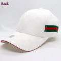 White GG logo Cotton Curved Visor Cap.