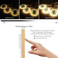 Penetrable Wood COB Led Strip 110V 220V with EU US Power Adapter Plug Dimmable Touch Sensor Switch Under Cabinet Parallel Light. 
